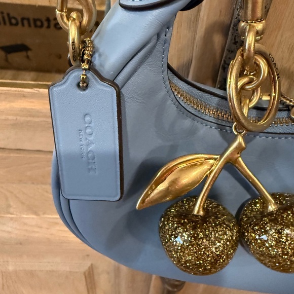 Coach Jonie Bluebell CR508 Authentic Mini Bag with Gold Cherry Charm - Picture 2 of 6